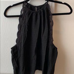 Black high neck top